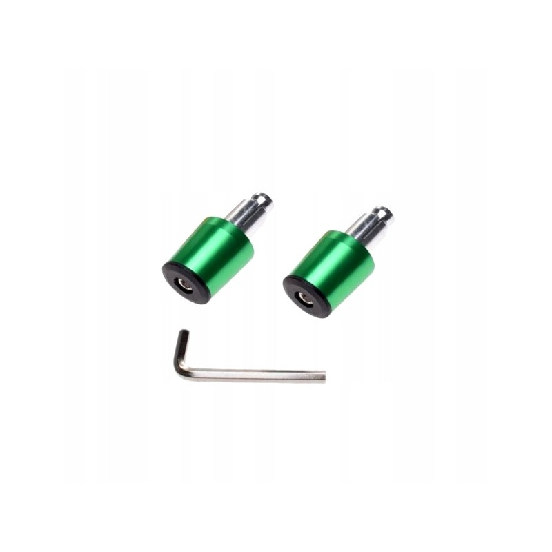 Motorcycle weights, handlebar ends, green color, Allen key, quality