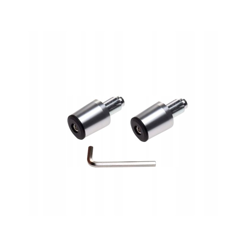 Motorcycle weights, handlebar ends, silver color, Allen key, quality