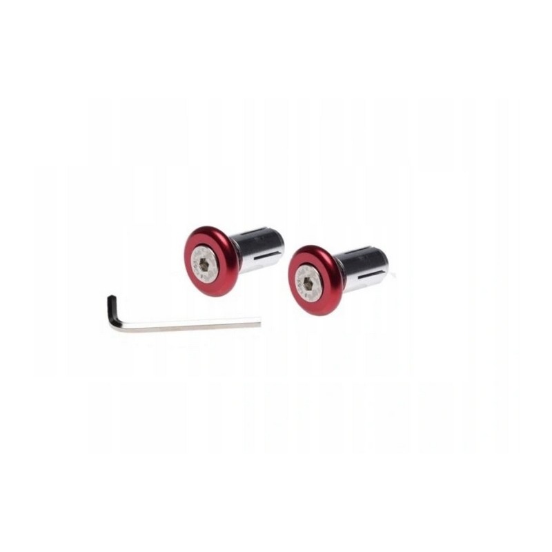 Red weight handlebar ends, set of 2 pcs