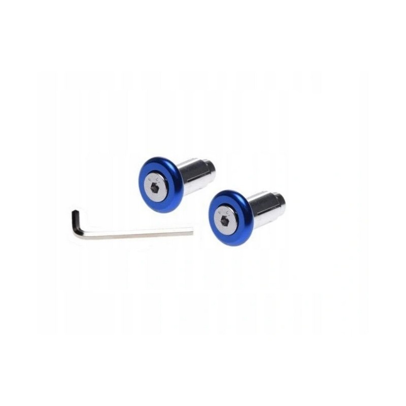 Blue handlebar ends, set of 2 pcs