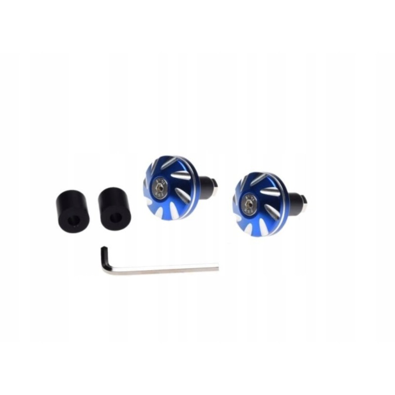 Blue handlebar ends, set of 2 pcs