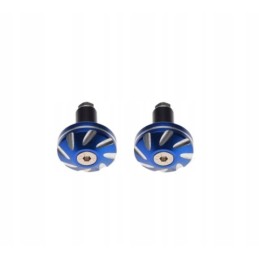 Blue handlebar ends, set of 2 pcs