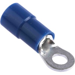 100 pcs - RS PRO Insulated Ring Terminal, M3 Stud Size, 1.5mm² to 2.5mm² Wire Size, Blue