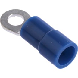 100 pcs - RS PRO Insulated Ring Terminal, M3 Stud Size, 1.5mm² to 2.5mm² Wire Size, Blue