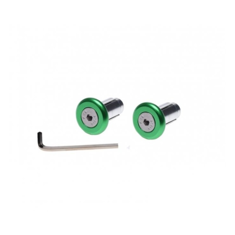 Green handlebar ends, set of 2