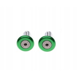 Green handlebar ends, set of 2