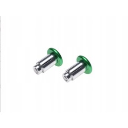 Green handlebar ends, set of 2