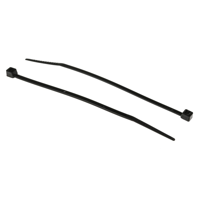 1 Bag of 1000 - RS PRO Cable Tie, 100mm x 2.5 mm, Black Nylon, Pk-1000
