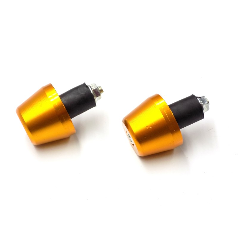 Gold handlebar tip for scooter, motorcycle