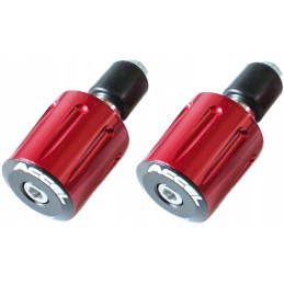 Accel handlebar end weights red