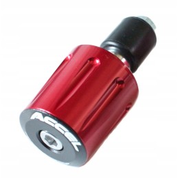 Accel handlebar end weights red