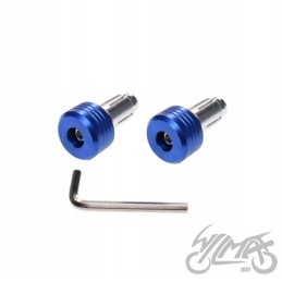 Blue handlebar ends, pair of 2