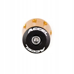 Accel handlebar end weights, gold