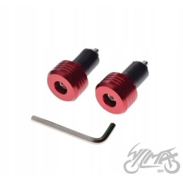 Red pair of handlebar ends