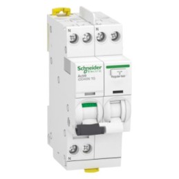 1 pcs - Schneider Electric RCBO, 40A Current Rating, 1P+N Poles, 30mA Trip Sensitivity, Type C, Acti9 Range