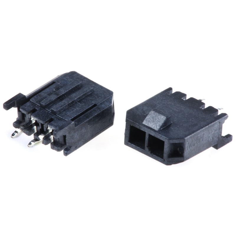 5 pcs - Molex Micro-Fit 3.0 Series Straight Through Hole PCB Header, 2 Contact(s), 3.0mm Pitch, 1 Row(s), Shrouded