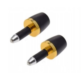 Black and yellow handlebar ends, set of 2 pcs