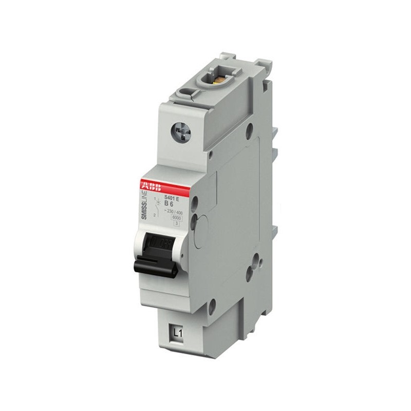 1 pcs - ABB SMISSLINE TP S400E MCB, 1P, 13A Curve B, 230V AC, 6 kA Breaking Capacity