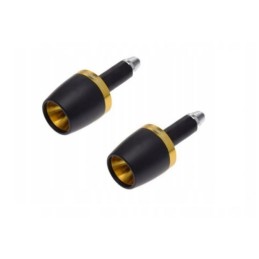 Black and yellow handlebar ends, set of 2 pcs