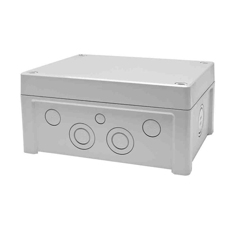 1 pcs - Fibox Grey ABS Enclosure, IP65, IK07, Grey Lid, 201 x 163 x 98mm