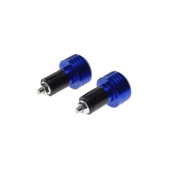 Blue handlebar tip for scooter, motorcycle