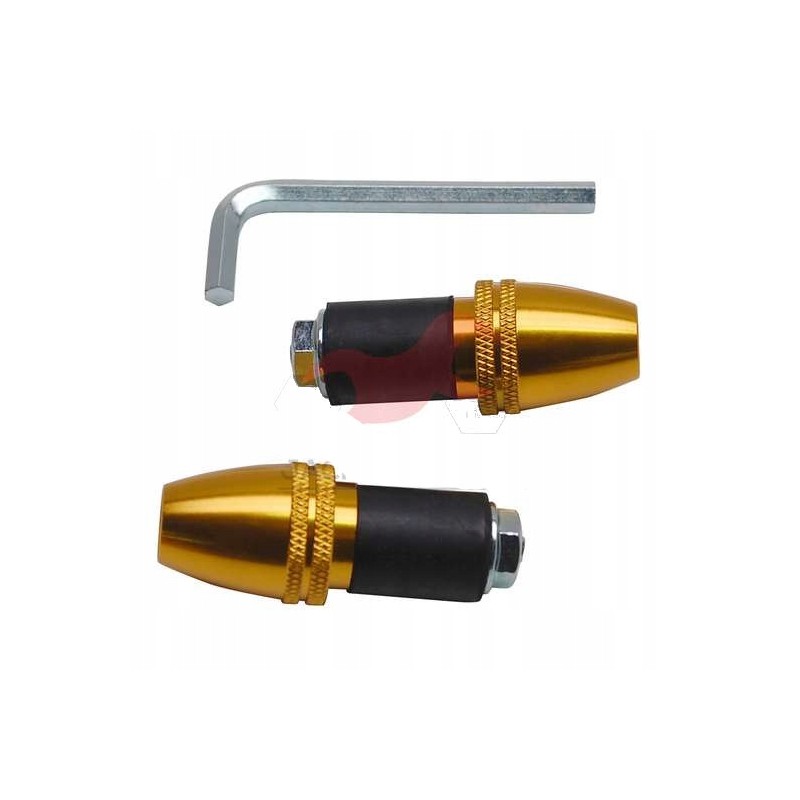 Replay CNC gold handlebar end weights