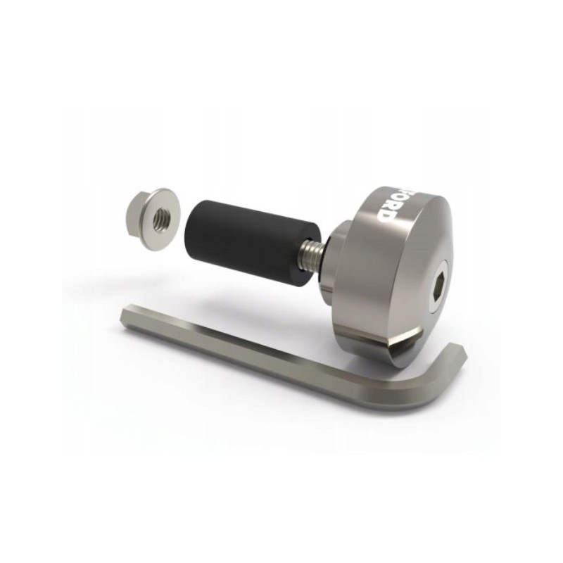 Handlebar ends for 22mm handlebars, silver