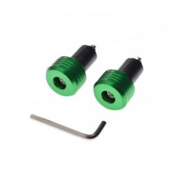 Green handlebar tip for scooter, motorcycle