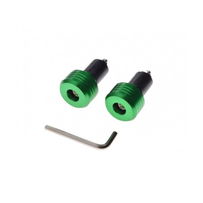 Green handlebar tip for scooter, motorcycle