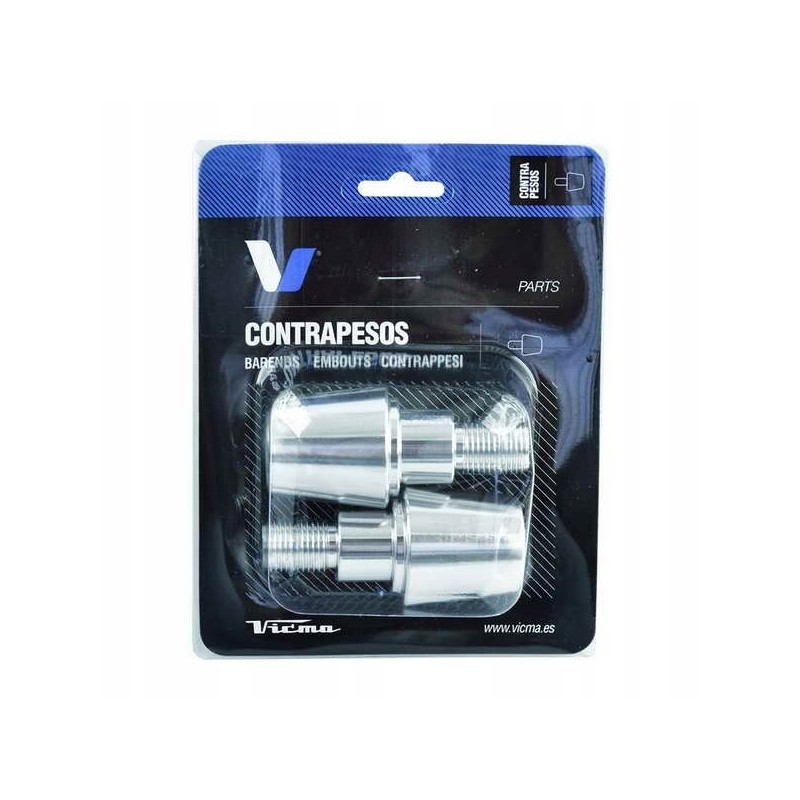 V parts vicma handlebar ends 13 5 mm silver color use un