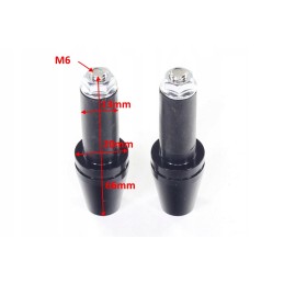 Black handlebar ends 13mm set ox