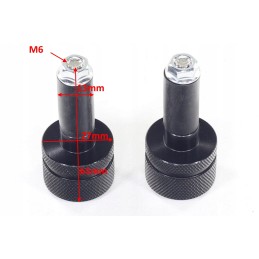 Black handlebar ends 13mm oxf 090 k
