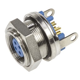 25 pcs - TE Connectivity Circular Connector, 4 Contacts, Panel Mount, Subminiature Connector, Socket, Female, IP65, TRIAD 01