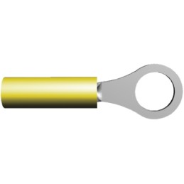 1 Box of 1000 - TE Connectivity, PIDG Insulated Ring Terminal, M3.5 Stud Size, 0.1mm² to 0.4mm² Wire Size, Yellow