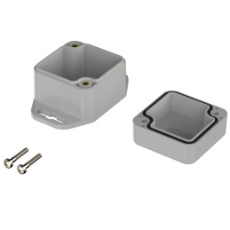 1 pcs - Bopla Euromas X Series Light Grey Polycarbonate Enclosure, IP66, IP68, IK07, Flanged, Light Grey Lid, 44.8 x 44.8 x