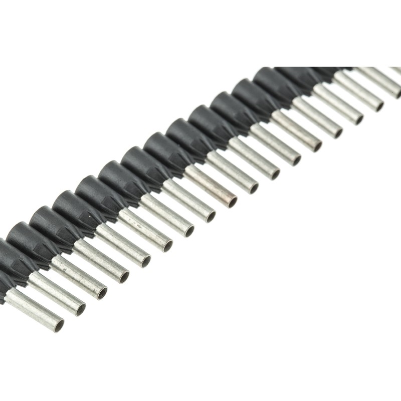 1 Box of 1000 - Legrand, Starfix Insulated Crimp Bootlace Ferrule, 8mm Pin Length, 2mm Pin Diameter, 1.5mm² Wire Size, Black