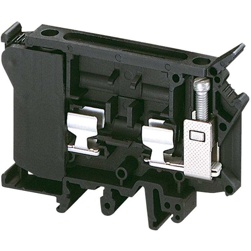 50 pcs - Schneider Electric TRV Series Black Fused DIN Rail Terminal, 16mm², Screw Termination, Fused