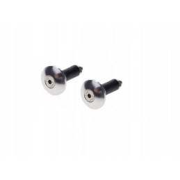 Silver handlebar ends, set of 2