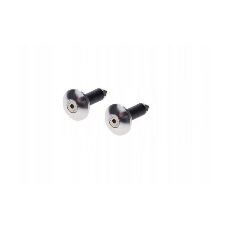 Silver handlebar ends, set of 2