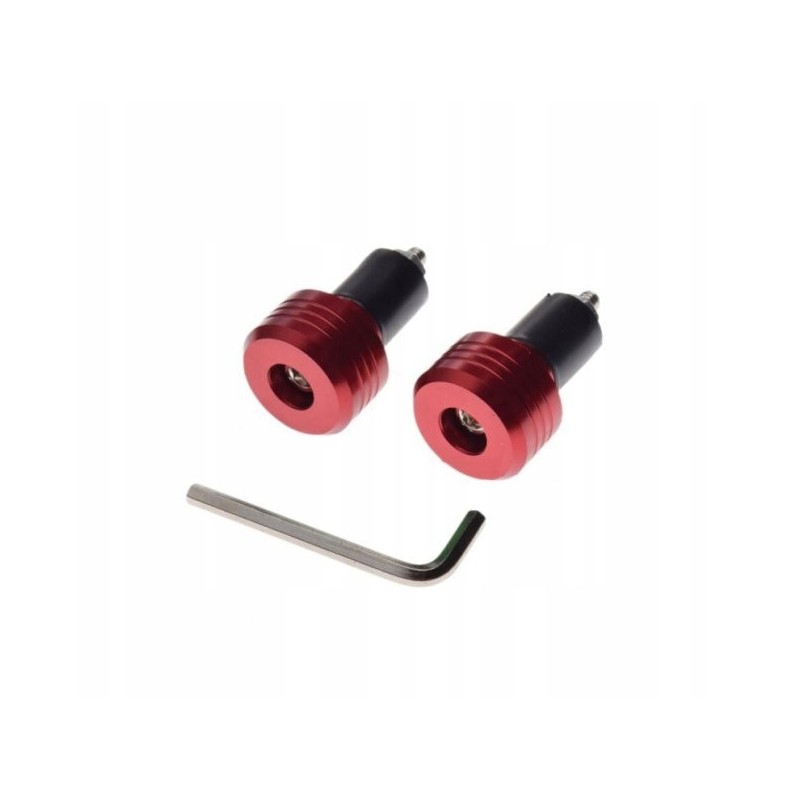 Red handlebar ends 17-7 mm