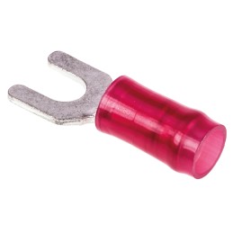 1 Box of 1000 - TE Connectivity, PIDG Insulated Crimp Spade Connector, 22AWG to 16AWG, M3.5 Stud Size Nylon, Red