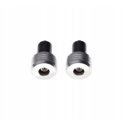 Silver handlebar ends, 17-7 mm weights