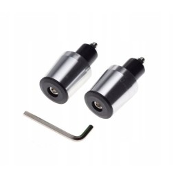 Silver handlebar ends, 17-7 mm weights