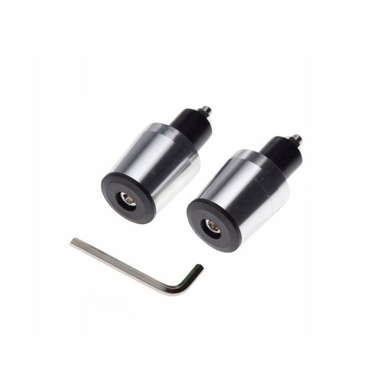 Silver handlebar ends, 17-7 mm weights