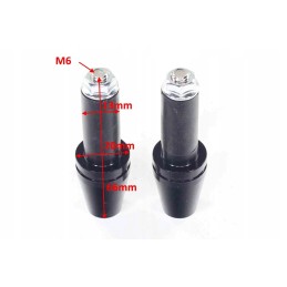 Black handlebar ends 13mm oxf 028 set ox