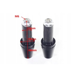 Black handlebar ends 13mm oxf 028 set ox