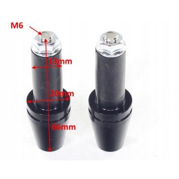Black handlebar ends 13mm oxf 028