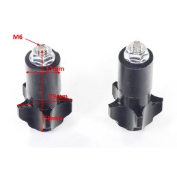 Black handlebar ends 17mm OXF 026 k