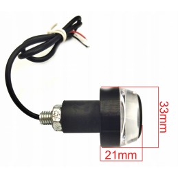 White LED handlebar end lamp