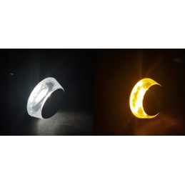 White LED handlebar end lamp